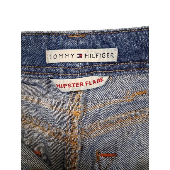 Womens Sz 4 28x31 Vintage Y2K Tommy Hilfiger Hipster Flare Boho Hippie Jeans - Picture 11 of 14